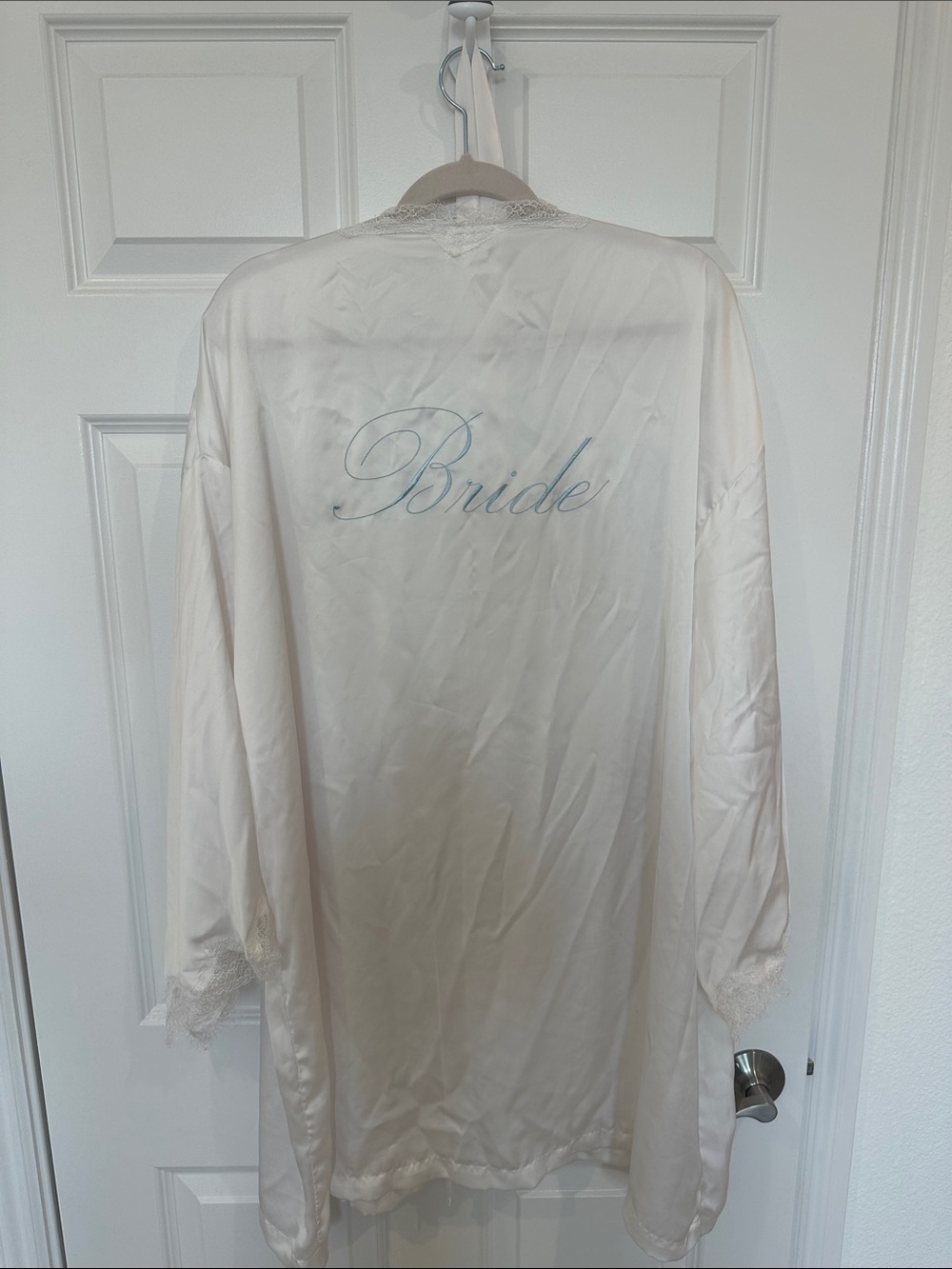 Victoria Secret Bride Embroidered Satin Lace Robe